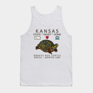 Kansas - Ornate Box Turtle - State, Heart, Home - state symbols Tank Top